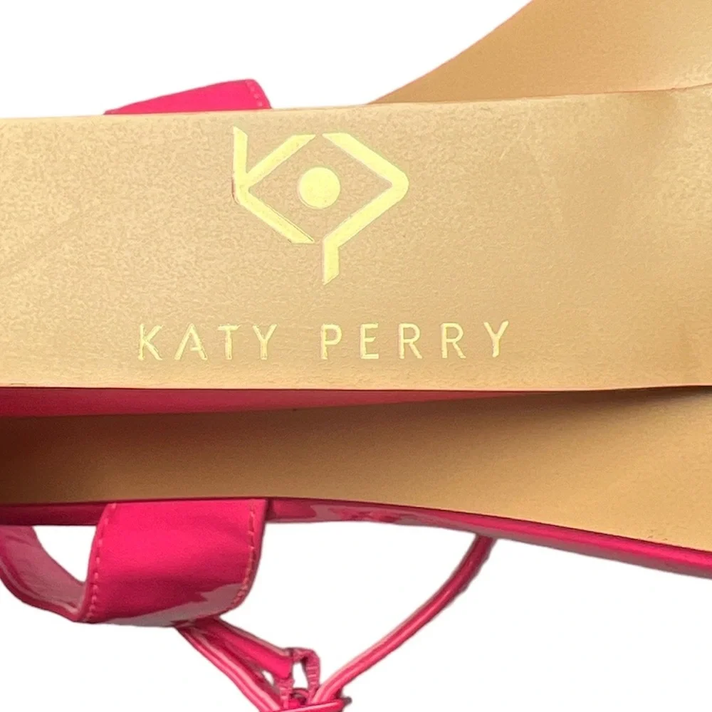 Katy Perry Women's Pink The‎ Ira Square Toe Wedge Slingback Sandal Sz. 8.5
